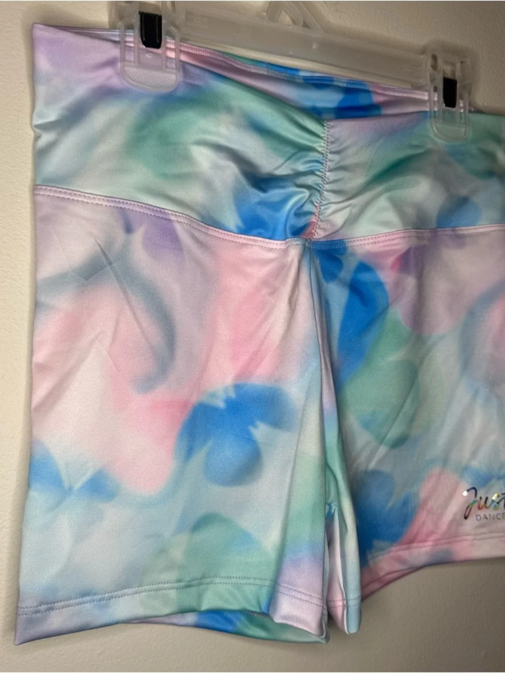 Justice Cinch Waistband Dance/Gym Shorts Girls XL (16/18) Butterfly Print NEW